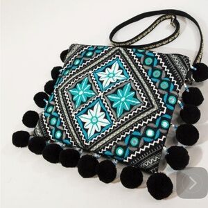 Embroidered Boho Bag – Ethnic Bohemian Shoulder Purse for Women Embroidered Bag
